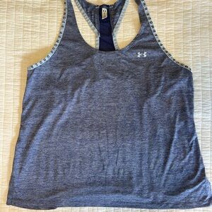 Under Armour Heathered Blue Racerback Tank Top
